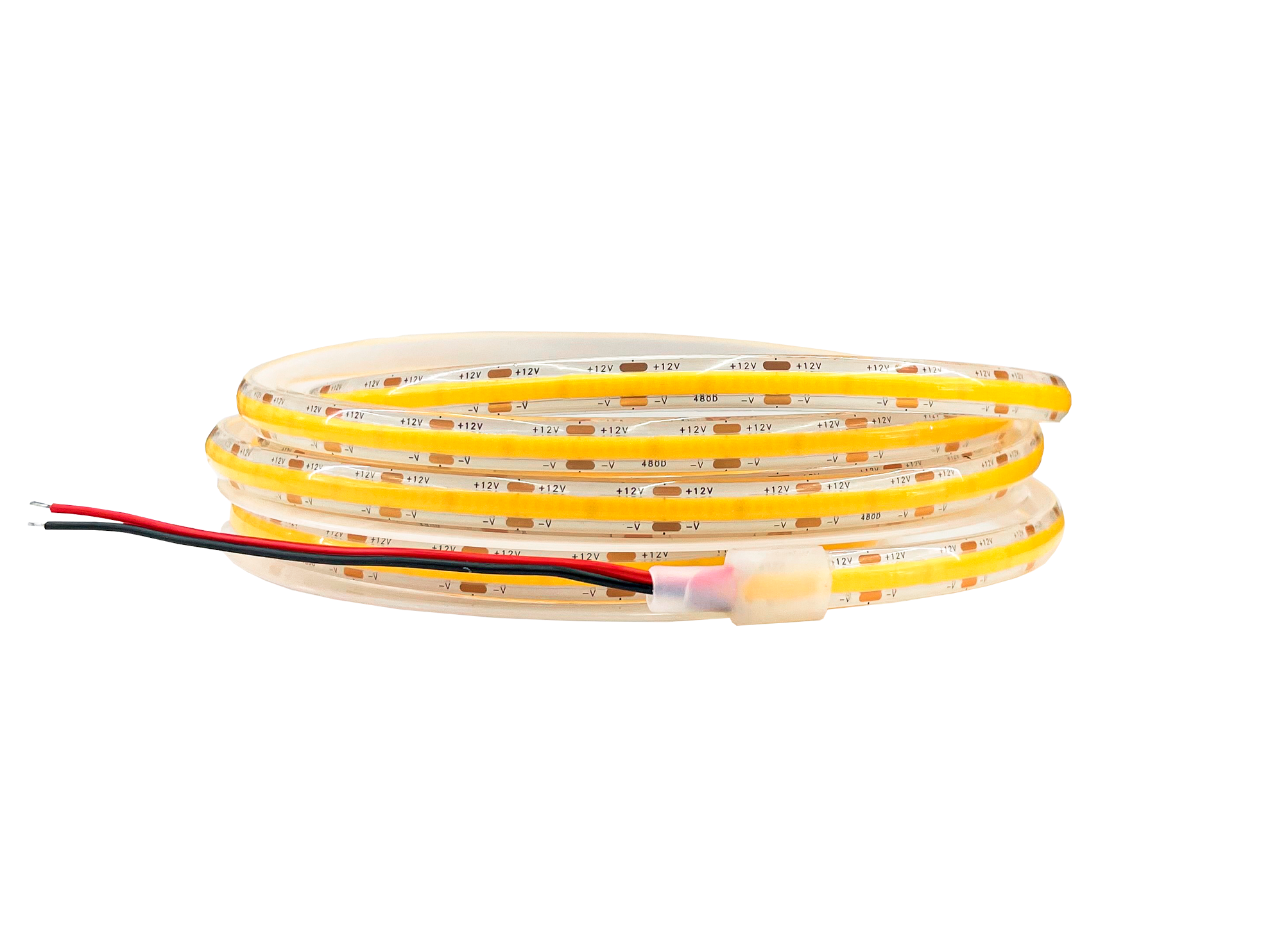 Fita led Cob 12W/m 6500K Cob 480 leds IRC 90 12V IP20 8mm 5metros 3633 / 861