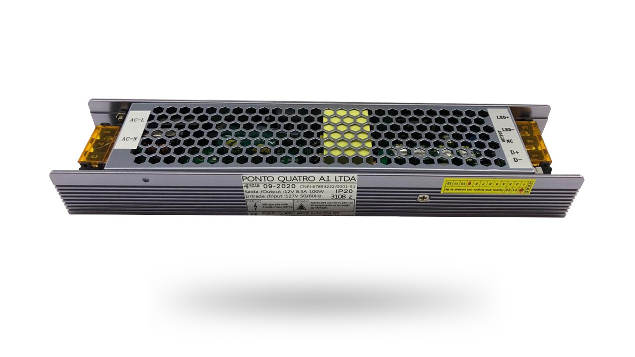 Fonte Chaveada Dimerizável 12V 8.3A 100W 127V