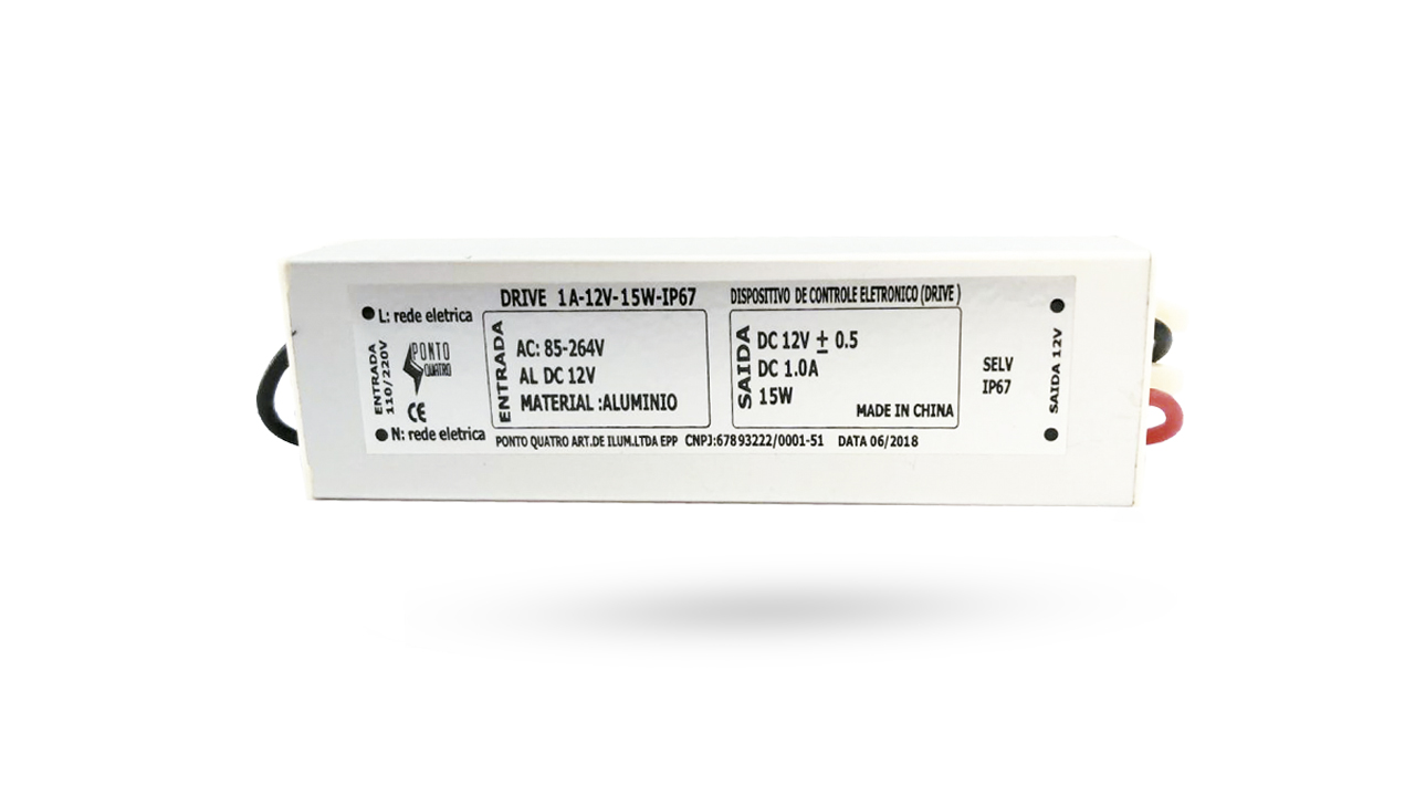 Fonte Blindada - Driver para LED 12v 1A