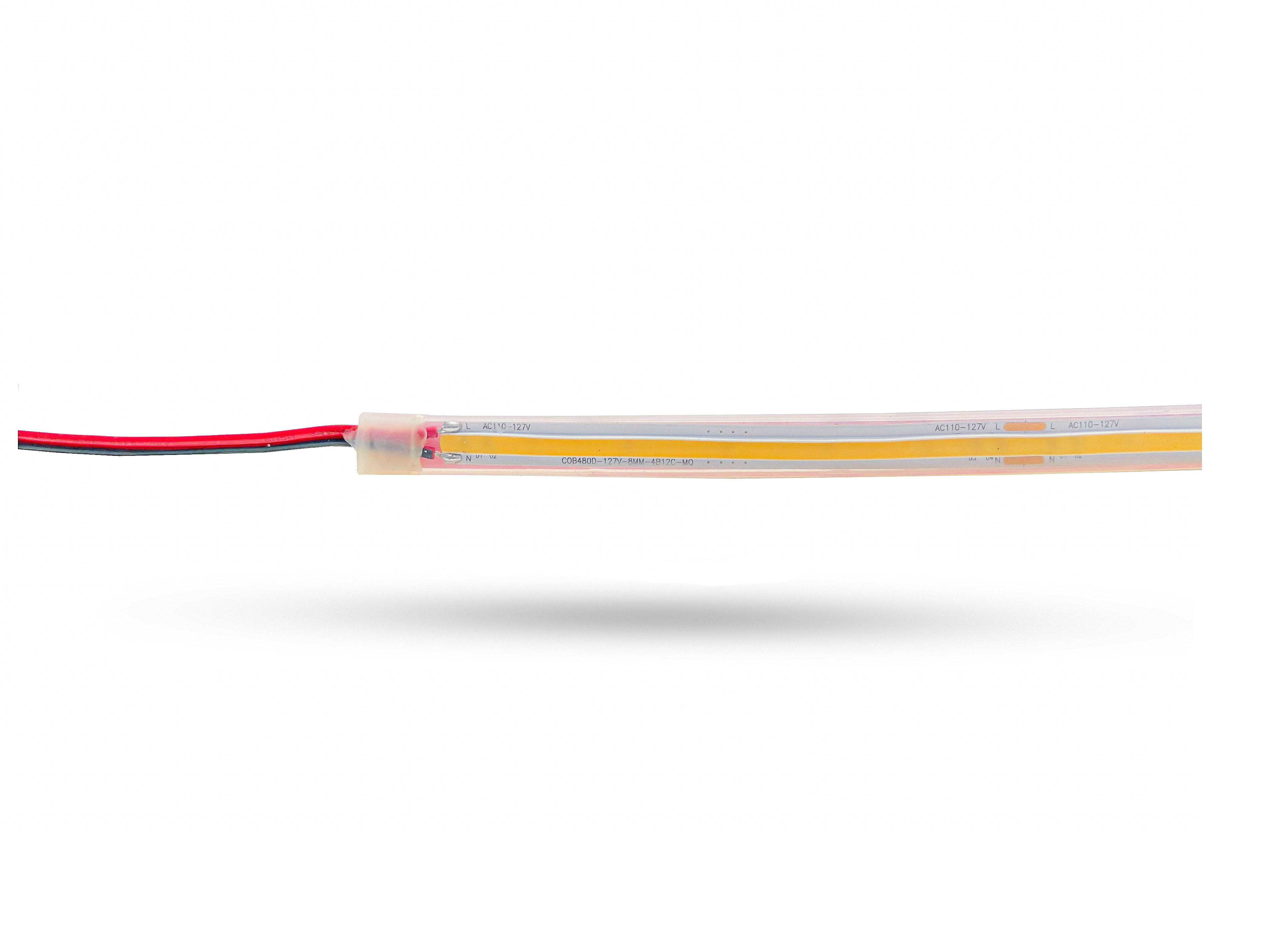 Fita led Cob 12W/m 4000K Branca Neutro Cob 512 leds IRC 90 12V IP20 8mm 5metros Ref: 3714/919