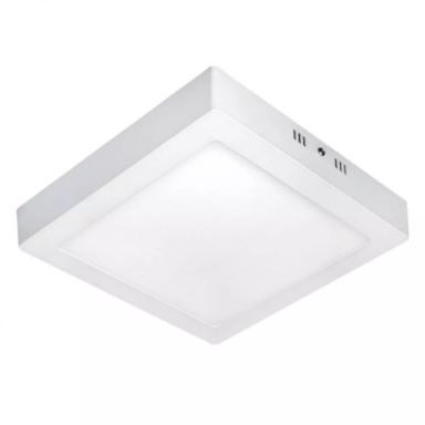 Plafon de Alumínio - Sobrepor Bivolt 24W Quadrado - Branco Frio