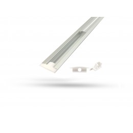 Perfil de Alumínio para fita de LED - Embutir - Barra 3 metros - Altura 6.9mm