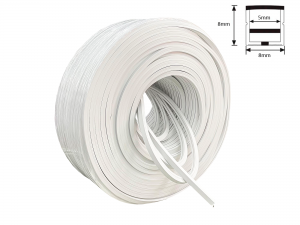 5 Metro Perfil 8X8 mm Branco Silicone para fita led de 5 milimetros Ref.: 3710/915