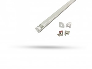 Perfil de Alumínio para fita de LED - Sobrepor  3 metros - Canto - 15,7mm 3380/725