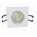 CONJUNTO -Lâmpada Mini Dicróica Halógena (Sem reator) GU10+Spot Basculante Alumínio Zamac Mini Quadrado