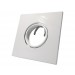 Spot Basculante Quadrado Sistema Click em Alumínio Fundido com Pintura Eletrostática + Soquete GU10