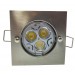 CONJUNTO   Spot Alumínio Zamac Quadrado Fixo+Lâmp 3 Power Leds BIVOLT 3W 